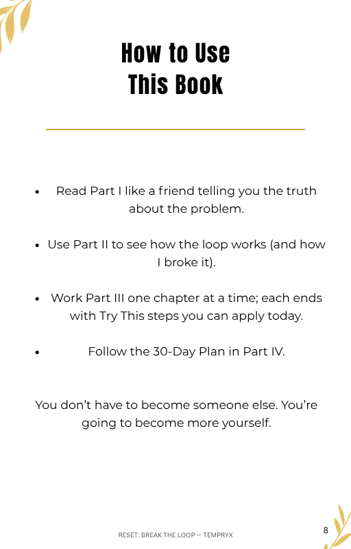 RESET: Break the Loop - A Practical Guide to Changing Porn & Masturbation Habits - TEMPRYX - 